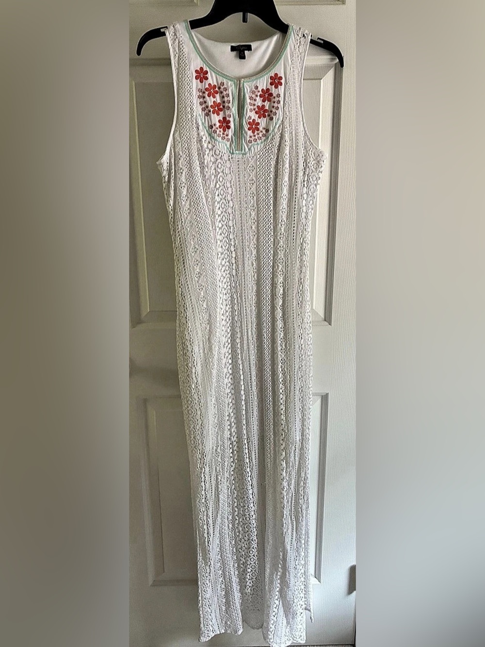 Cupio Floral Lace Embroidered Maxi Dress Size 8